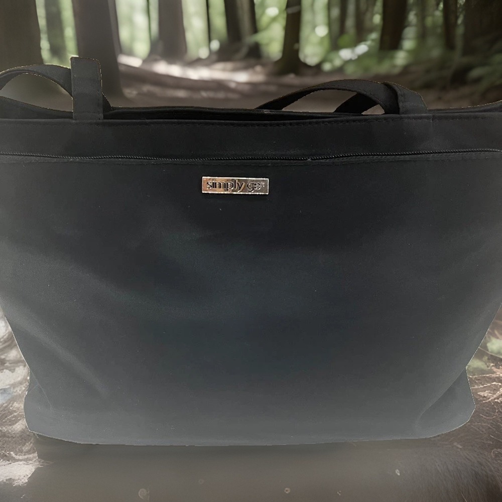 Simply Go Black Large Tote Laptop Bag 11.5x14x4" MINT